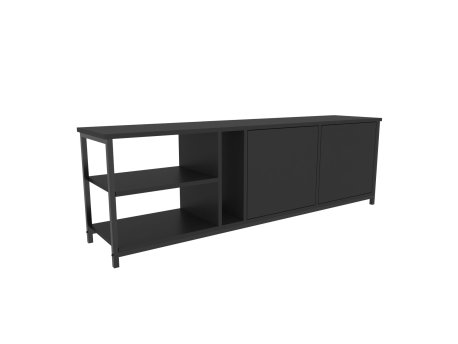 HANAH HOME TV polica Primrose Black Anthracite