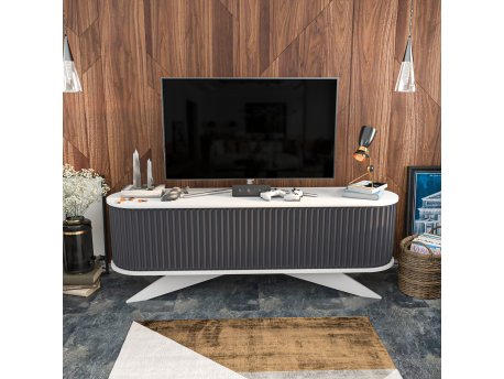 HANAH HOME TV polica Stor Anthracite White
