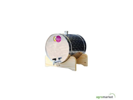 AGROMARKET Inox bačva 25 l- horizontalna (za rakiju)- sa slavinom