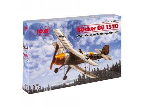 ICM Model Kit Aircraft - Bücker Bü 131D WWII German Training Aircraft 1:32