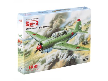 ICM Model Kit Aircraft - Su-2 WWII Soviet Light Bomber 1:72