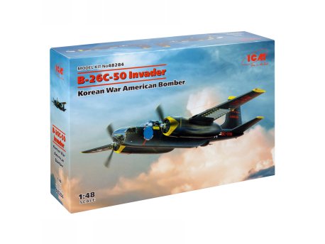 ICM Model Kit Aircraft - B-26С-50 Invader Korean War American Bomber 1:48