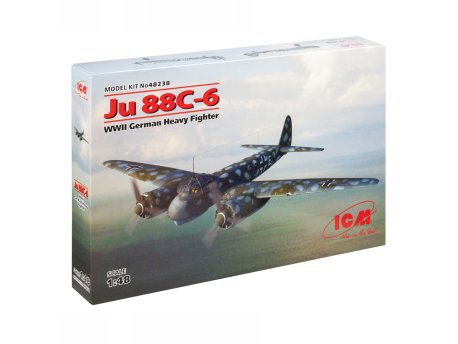 ICM Model Kit Aircraft - Ju 88С-6 WWII German Heavy Fighter 1:48