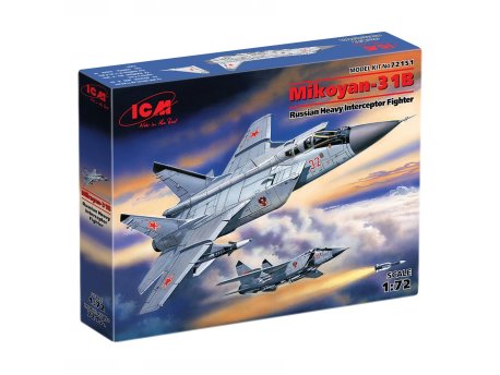 ICM Model Kit Aircraft - Mikoyan-31B Russian Heavy Interceptor Fighter 1:72