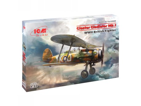 ICM Model Kit Aircraft - Gloster Gladiator Mk.I WWII British Fighter 1:32