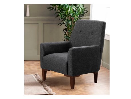 Atelier del Sofa Fotelja Vina Anthracite Walnut