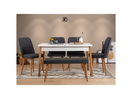 HANAH HOME Trpezarijski sto i stolice Santiago 1053 2 AB