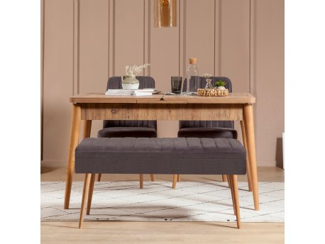 HANAH HOME Trpezarijski set Vina 0701 3 AnthraciteAtlantic