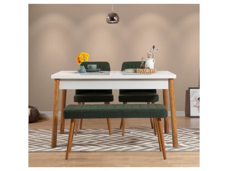 HANAH HOME Trpezarijski set Costa Atlantic White-Green