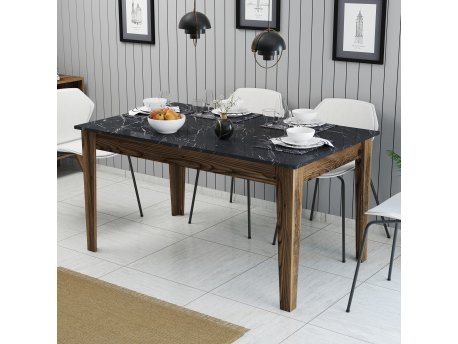 HANAH HOME Trpezarijski sto Milan 518 Walnut Black