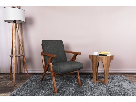 HANAH HOME Fotelja Melody Black Grey