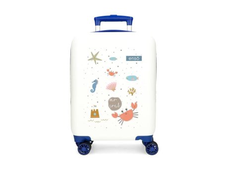 ENSO ABS Kofer 50 cm - belo/plavi