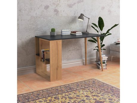 HANAH HOME Radni sto Sally Anthracite Oak