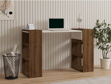 HANAH HOME Radni sto Handy Walnut White