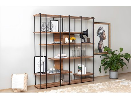 HANAH HOME Polica za knjige Cooper Walnut