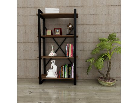 HANAH HOME Polica za knjige Albatros Walnut