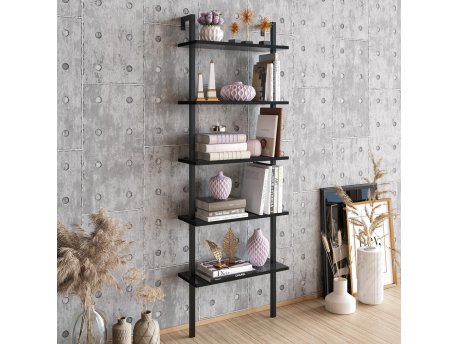 HANAH HOME Polica za knjige Piante Black