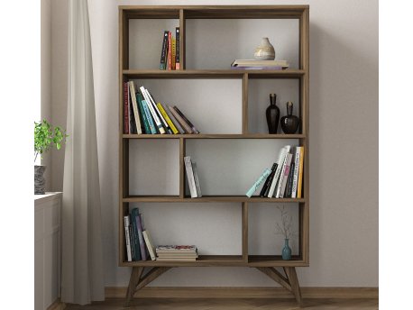 HANAH HOME Polica za knjige Flamingo Walnut