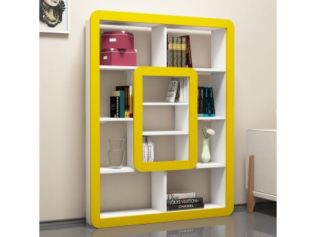 HANAH HOME Polica za knjige Orkide White Yellow