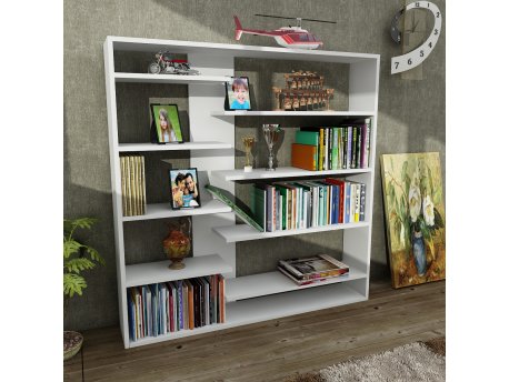 HANAH HOME Polica za knjige Handy White