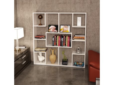 HANAH HOME Polica za knjige Optimist White