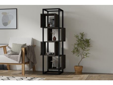 HANAH HOME Polica za knjige Rabant Anthracite