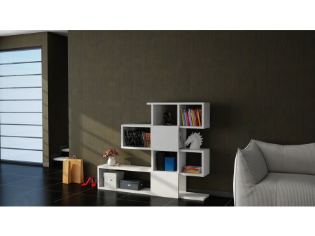 HANAH HOME Polica za knjige Karlin-White