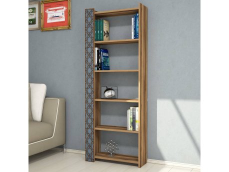 HANAH HOME Polica za knjige City Walnut Chalcedony