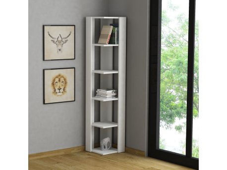 HANAH HOME Polica za knjige Nati White