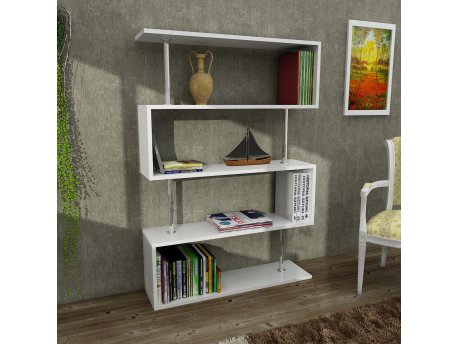 HANAH HOME Polica za knjige Sunrise White