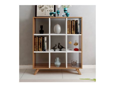 HANAH HOME Polica za knjige Cansu Walnut White