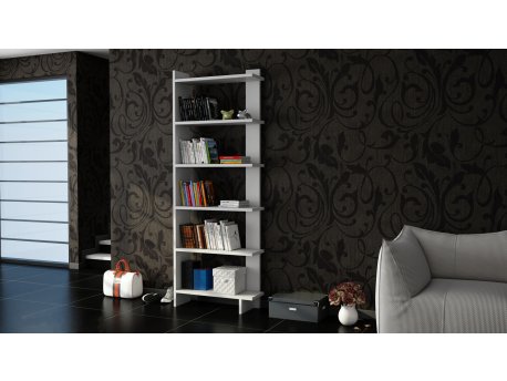 HANAH HOME Polica za knjige Order White