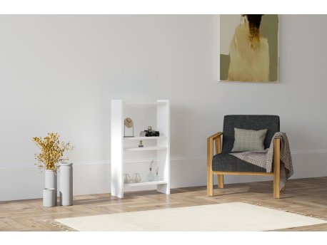 HANAH HOME Polica za knjige Pera White