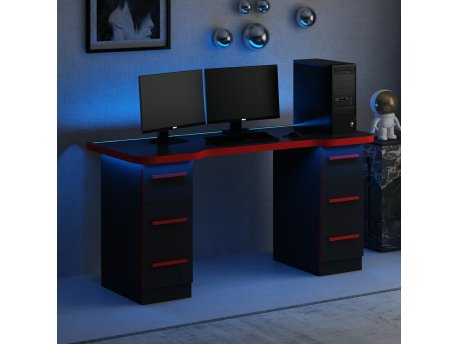 HANAH HOME Gejming sto Phoenix 3 Black Red