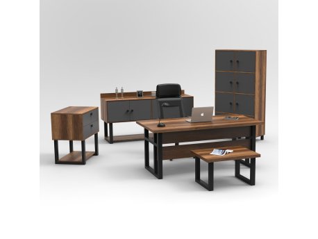 HANAH HOME Set kancelarijskog nameštaja Mn11 Ba