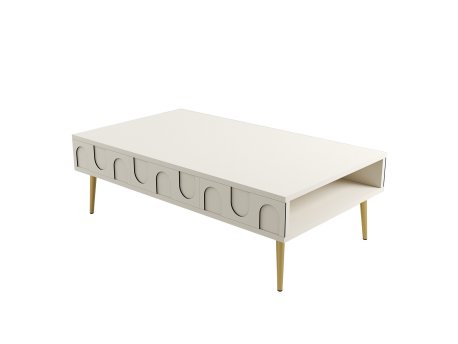 HANAH HOME Sto za dnevnu sobu Lyon 33 Cream Gold