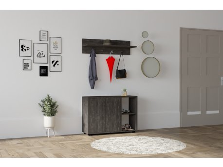 HANAH HOME Cipelarnik sa čivilukom Venom Anthracite