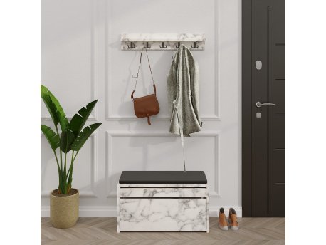HANAH HOME Cipelarnik sa čivilukom Boby Carrara Marble