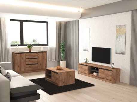 HANAH HOME Set za dnevnu sobu Muren Atlantic Pine Anthracite