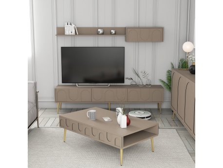 HANAH HOME Set za dnevnu sobu Lyon 3 Atlas Gold