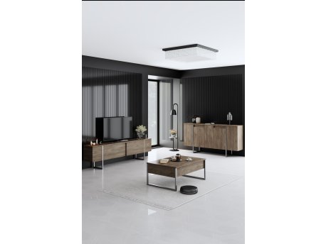 HANAH HOME Set za dnevnu sobu Luxe Walnut Silver