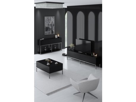 HANAH HOME Set za dnevnu sobu Lord Black Silver