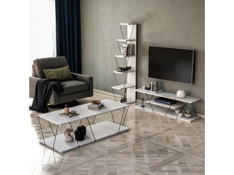 HANAH HOME Set za dnevnu sobu Epsilon White