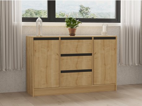 HANAH HOME Komoda Sadu Sapphire Oak Anthracite