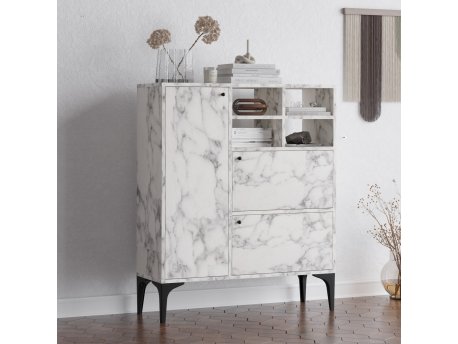 HANAH HOME Komoda Ewa Carrara Marble