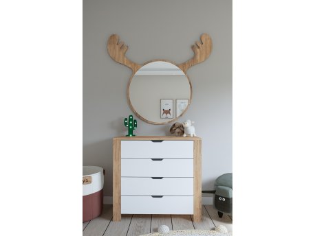 HANAH HOME Komoda Nisan 1600 026 White Walnut