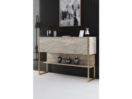 HANAH HOME Komoda Luxe Travertine Gold