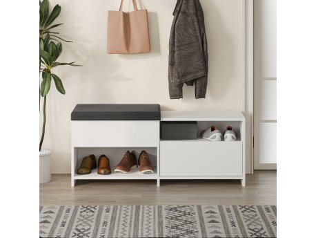 HANAH HOME Cipelarnik Filux Bench White