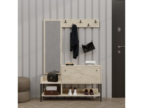 HANAH HOME Cipelarnik sa čivilukom Nonso Travertine