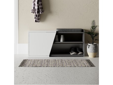 HANAH HOME Cipelarnik Fiona Bench Anthracite White